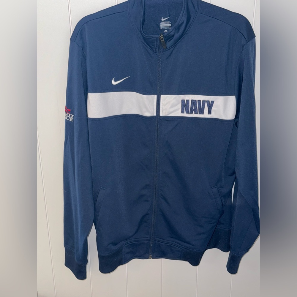 Nike Blue Windbreaker Jacket with Swoosh Logo